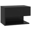 Table de chevet murale - Maison Exclusive - Noir - Bois d'ingénierie - 46 x 29,5 x 30 cm