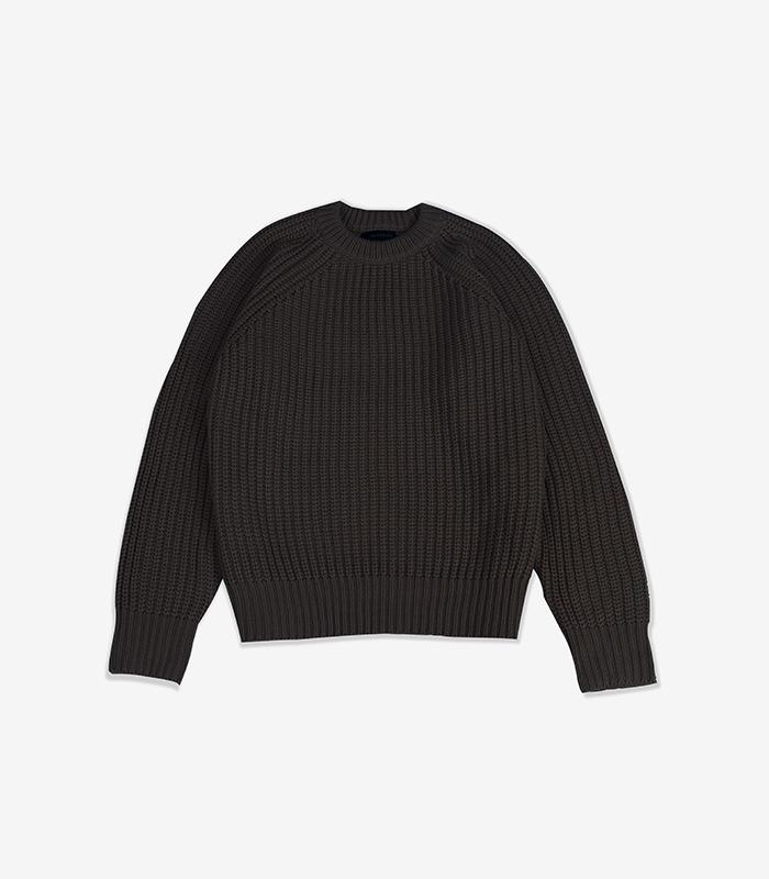 Maverick Pullover Fisherman Knit Black L