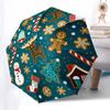 1pc Christmas Cookies Pattern Umbrella with Plastic Handle,Suitable for All Seasons Home Travel Outdoor UmbrellaPT295