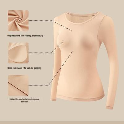 Damen Beauty Haut Basisschicht Set: Warme unsichtbare Unterwäsche Oberteil und Hose für Herbst/Winter 2025