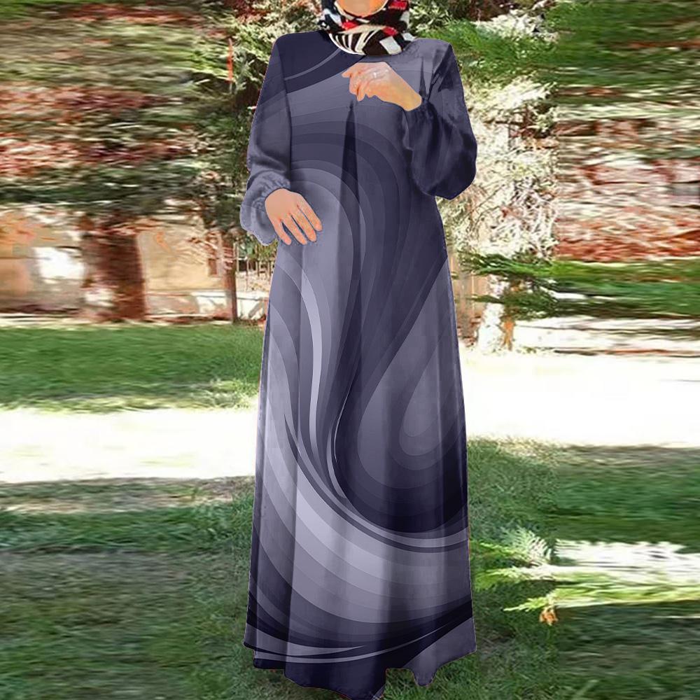 

Исламские платья, новейшая коллекция 2025 года, подходят для мусульманок, свободные платья, элегантные принты, мягкие и длинные, свободные и удобные, Рождество S бежевый