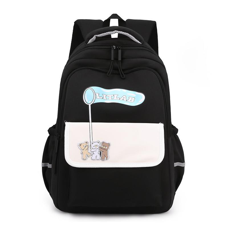 Adorable Polyester Lined School Backpack For Boys And Girls Anti-pressure