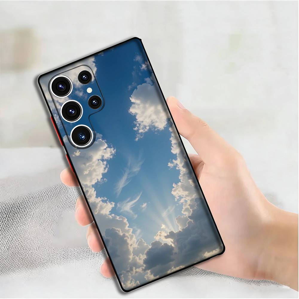 Beautiful Sunshine Clouds Phone Case For Samsung S24,25,23,22,21,20 Plus Ultra 5G Lite Shockproof Cover
