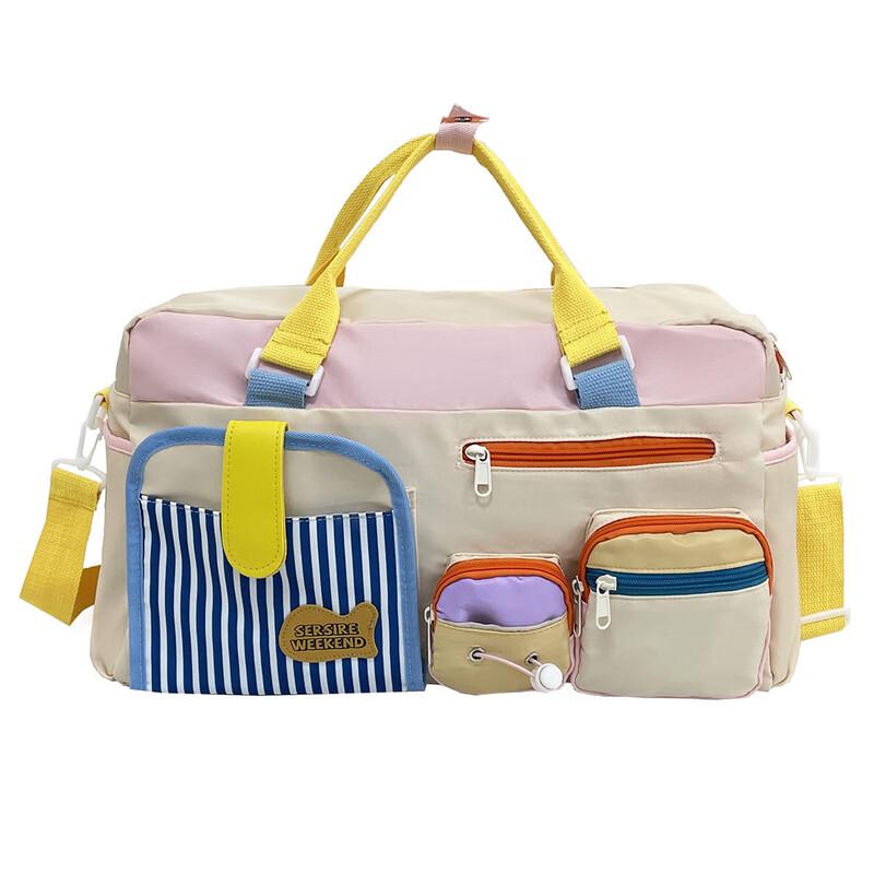 

Cute Contrast Color Versatile Duffle Bag 44x20x27 cm