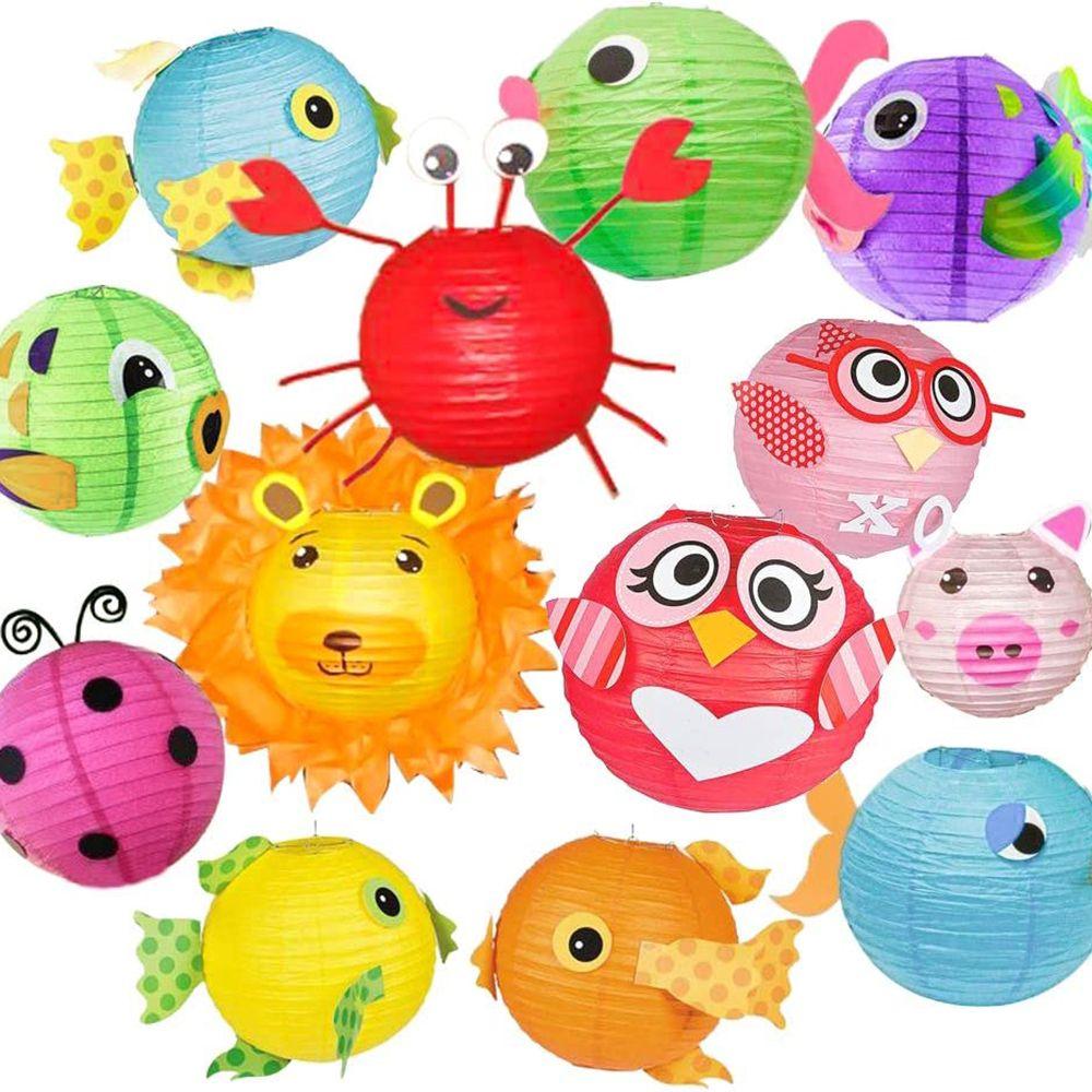 Party Supplies Paper Lamp Ball Round Paper Lanterns Mid Autumn Festive Lanterns Hanging Lanterns