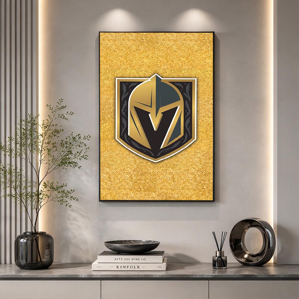 Vegas Golden Knights 5D Round Diamond Painting Kit Diamond Embroidery Painting Rhinestones Mosaic Frameless Handwork Decoration Arts