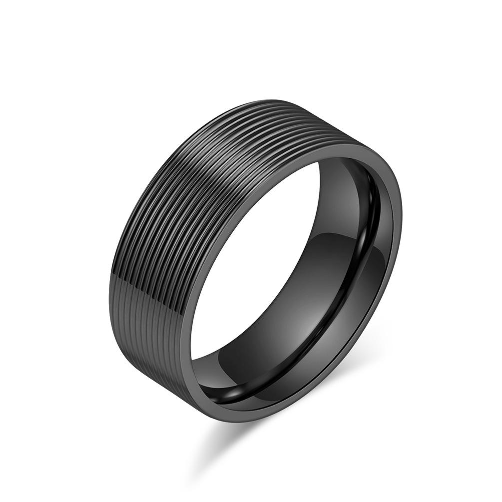 New Simple Car Line Titanium Steel Ring Ring Men and Women Niche Personality Neutral Cold Wind Light Luxury Hand Jewelry