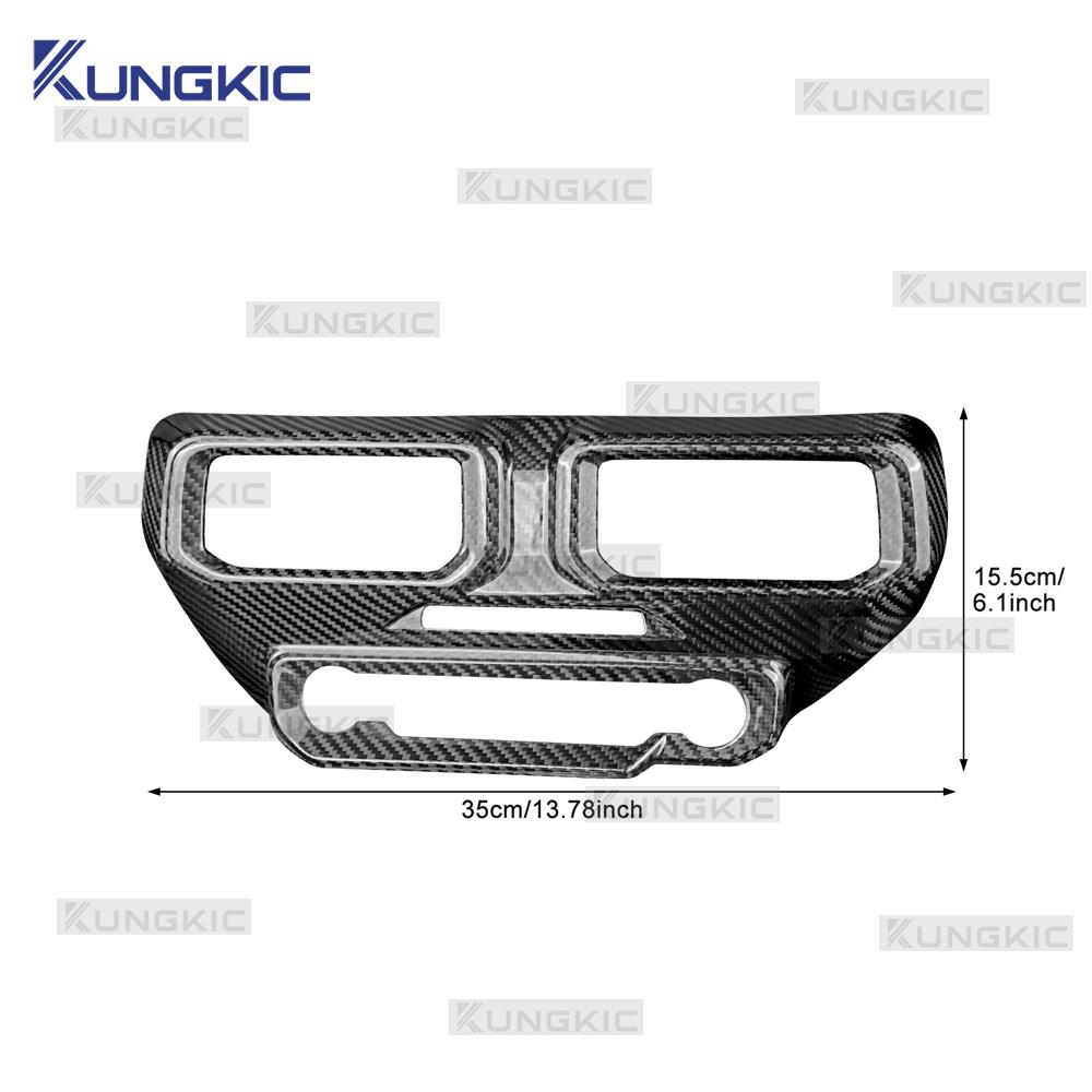 Carbon Fiber Center Console Panel Cover for Ford Mustang 2024 2025 2026 2027 Interior Dashboard Accessories