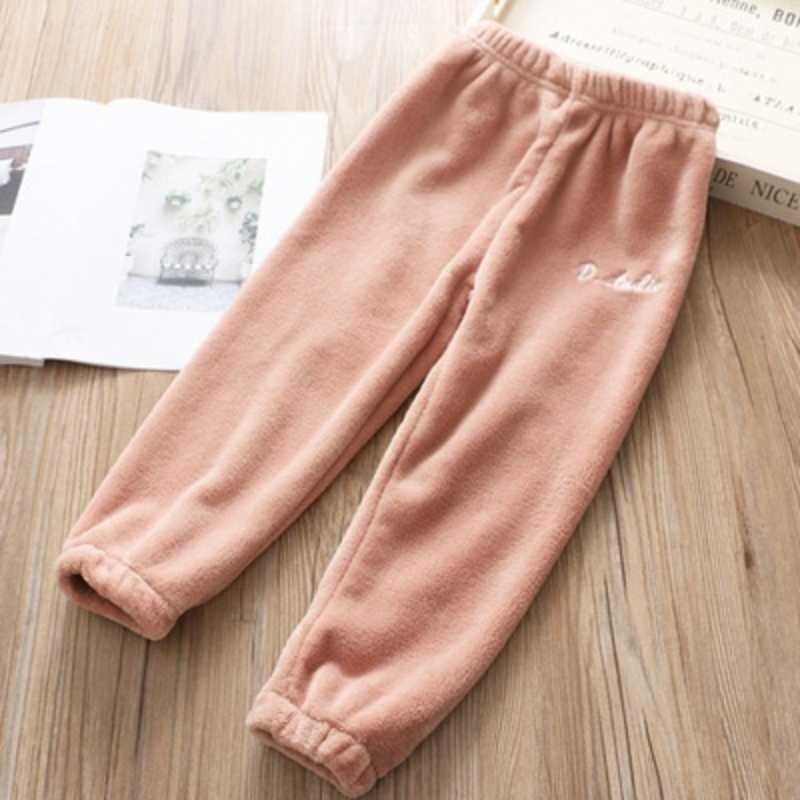 Móda Jaro Podzim Zima Dětské Kalhoty Baby Fleece Kalhoty Děti Chlapci Dívky Pohodlné Kalhoty Běžné Teplé kalhoty na spaní