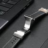 Leather Band for Apple Watch Ultra 3/2 49mm 46mm 45 44mm Luxury Bracelet Titanium Color Strap for iWatch Series 11 10 9 SE Loop