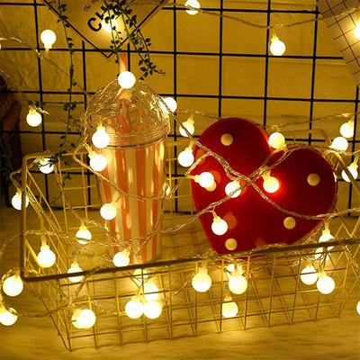 10/20/30/50m LED Ball String Lights Christmas Garland Fairy Light Outdoor Decoration Lighting For Room Wedding Party Decoration