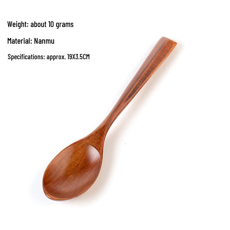 Camphor Wood Multi-Purpose Spoon Set: Coffee, Milk Tea, Honey, Dessert, Soup & Fork for Adults and Children.