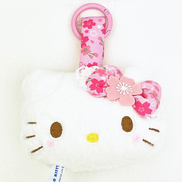 Sanrio Hello Kitty Sakura Kimono Face Tag Mascot Pink