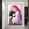 Anime Romance M-Mitsuri And O-Obanai Whitepaper Poster Waterproof Paper Sticker Coffee House Bar Aesthetic Art Wall Painting