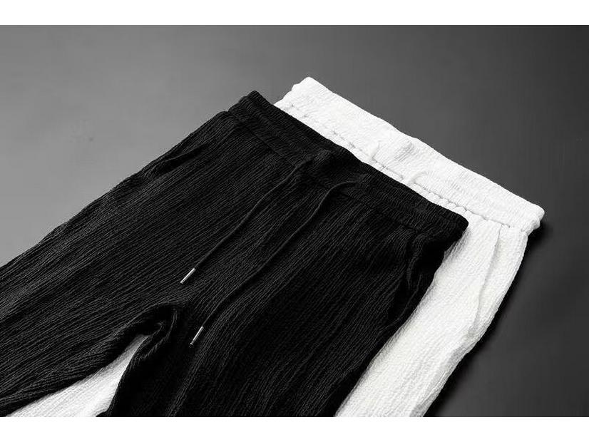 2024 Men's Fashion Summer Casual Suit: Thin, Light Luxury Sports Suit with Short-Sleeved Top and Trendy Trousers