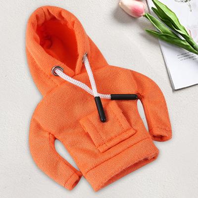 Tischgans Hoodie Kostüm Verstellbarer Kapuzenpullover für 7" Puppe Mini Veranda Gans Kostüm mit Tasche Dekoratives Geschenk für Enthusiasten