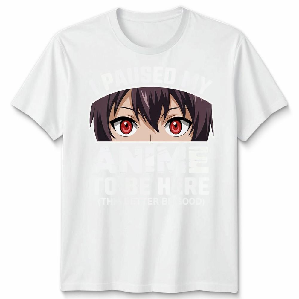Ich habe meinen Anime- Unisex-T-Shirt angehalten, um hier zu sein Japan Kawaii Grafik-T-Shirt