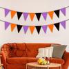 Halloween Dreiecksflaggenbanner, Partydekoration Stoff Dreieckige Bunte Flagge