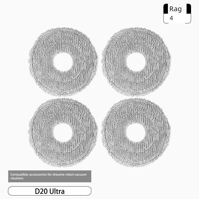 Accessories for Dreame D20 Ultra Robot Vacuum Cleaner: Roller Brush, Side Brush, Filter, Mop Cloth, Dust Bag