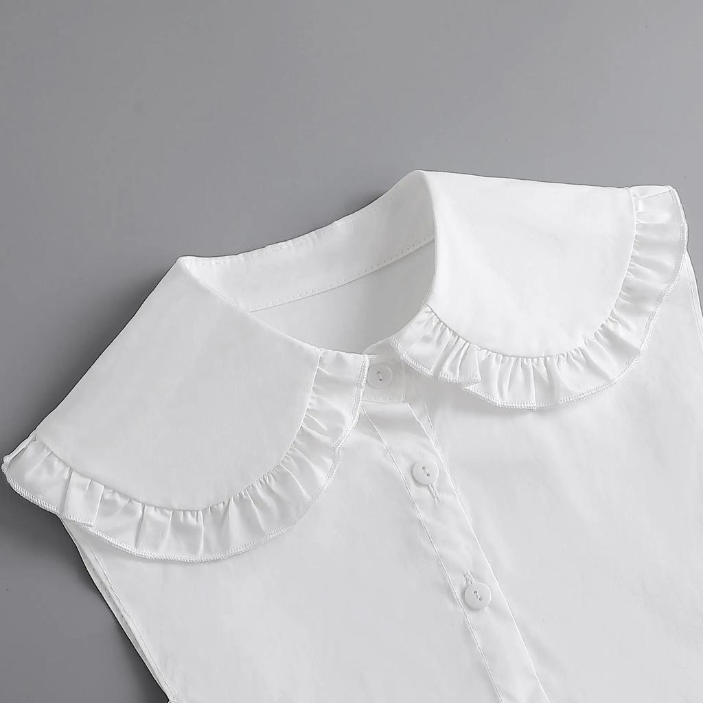 Women Fashion Lapel Fake Collars for Womens Shirt False Collars Button Down Detachable Half Shirt Collar Clothes Accessories