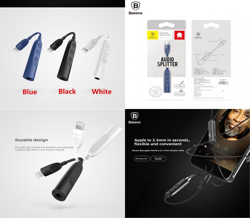 Adaptador de Auriculares para Apple Lightning a 35 mm Convertidor de Audio para Transmisión en Vivo y Llamadas de Voz
