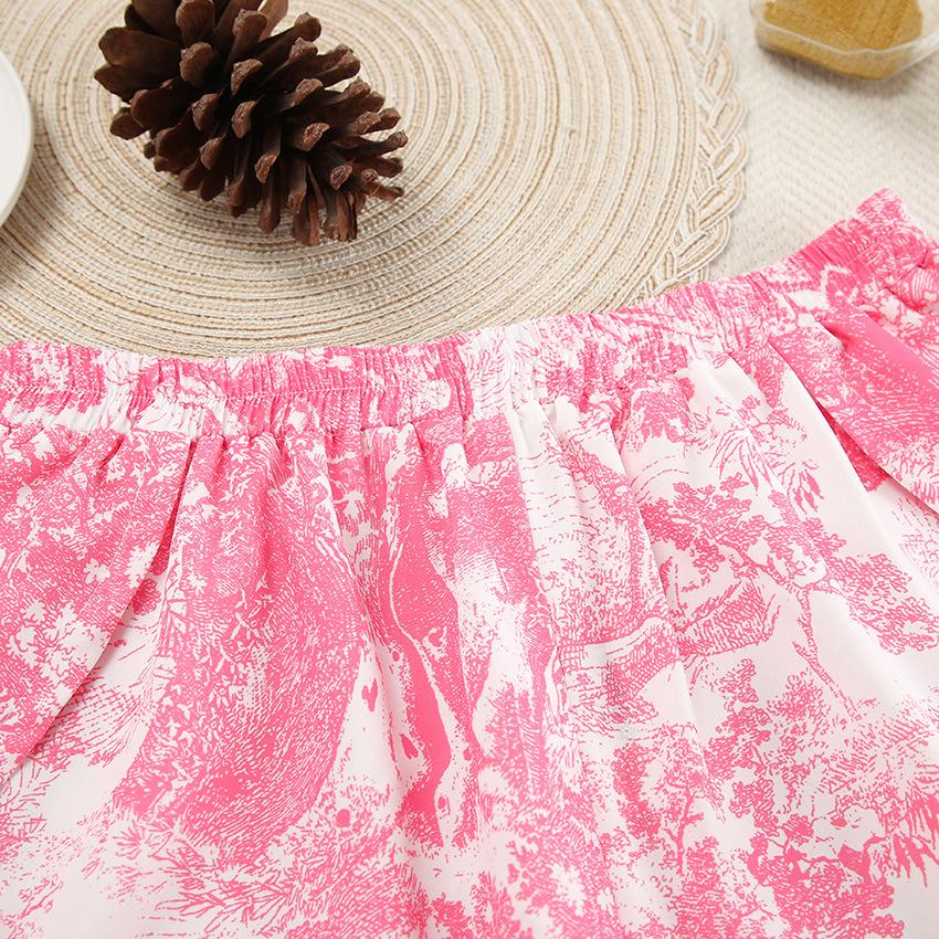 Весенние женские удобные синие мягкие шорты с длинными рукавами с принтом — фото 16