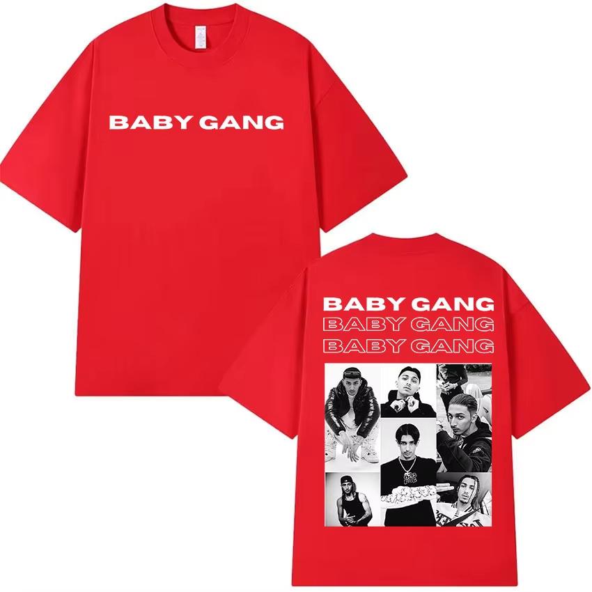 

Rapper Baby Gang Album 2026 Merch T Shirt Unisexs Women Retro Fashion Short Sleeve Tshirts Hip Hop Oversized Tshirt Streetwear 4XL