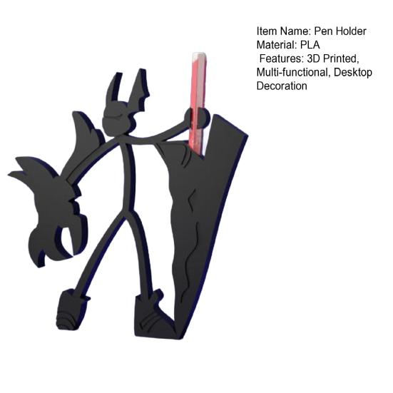 3D Printed Warrior Pen Gladiator Soul Stand Home Office Nightmare Pencil Holder Sorcerer Desktop Bookshelf Decoration