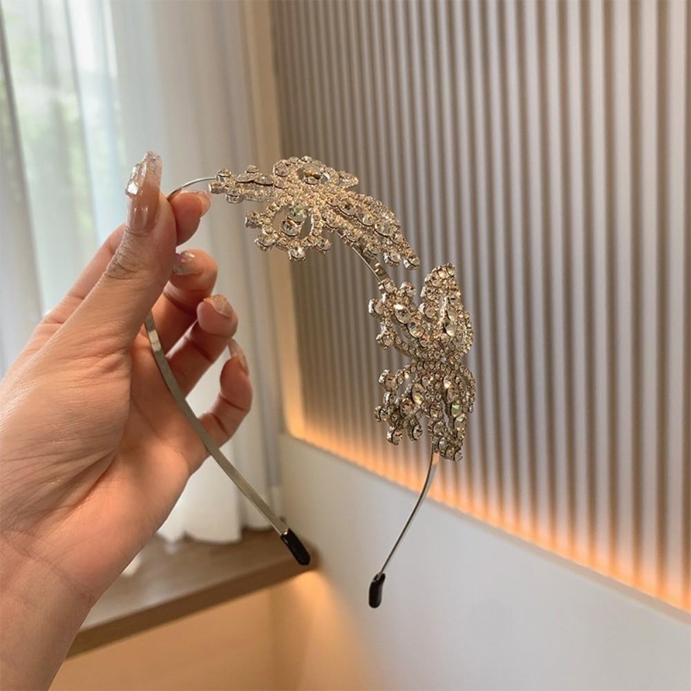 Glamorous Butterfly Headband Shiny Crystal Headwear Fashion Rhinestone Hair Band  Girls Accessories