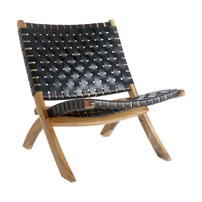 Perugia Fauteuil en cuir, noir.