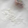 1 Pair White Lace Patches Applique 3D Flowers Wedding Dress DIY Clothing Decoration Accessories