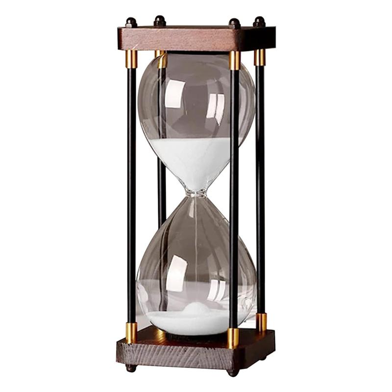 

М-Современный-Большой Песочные часы 60 минут, Песочные часы, Радужные стеклянные песочные часы, Подарочные песочные часы, Для дома, На стол белый