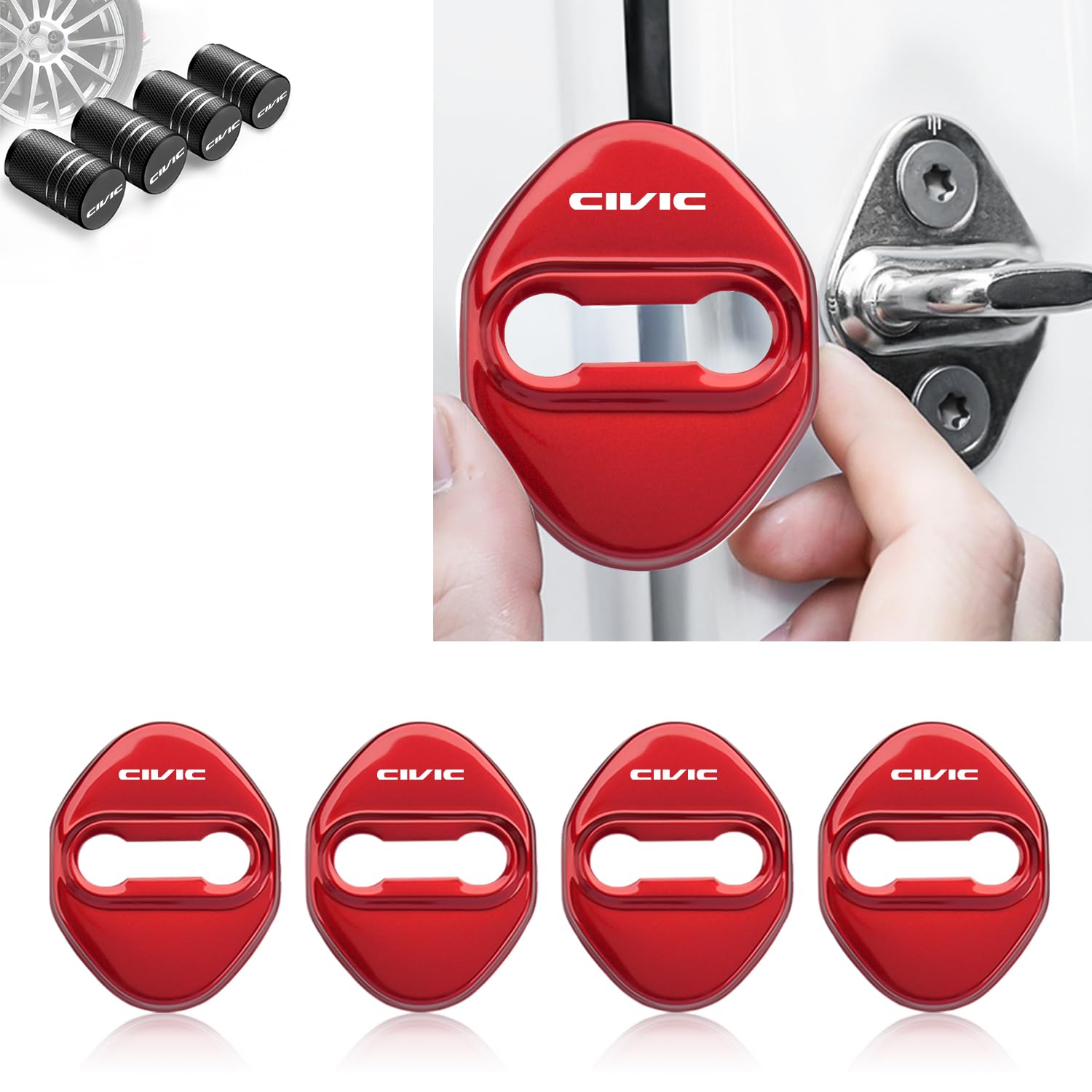 Civic Exclusive Door Striker Cover Door Lock Cover New Civic CIVIC красный