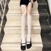 Schwarze Damen Sexy Netzstrümpfe Uniform Hohl Träger Strumpfhose Unregelmäßig Bauchfreier Stil Oberschenkel Club Party Netzstrumpfhosen Hohe Socken