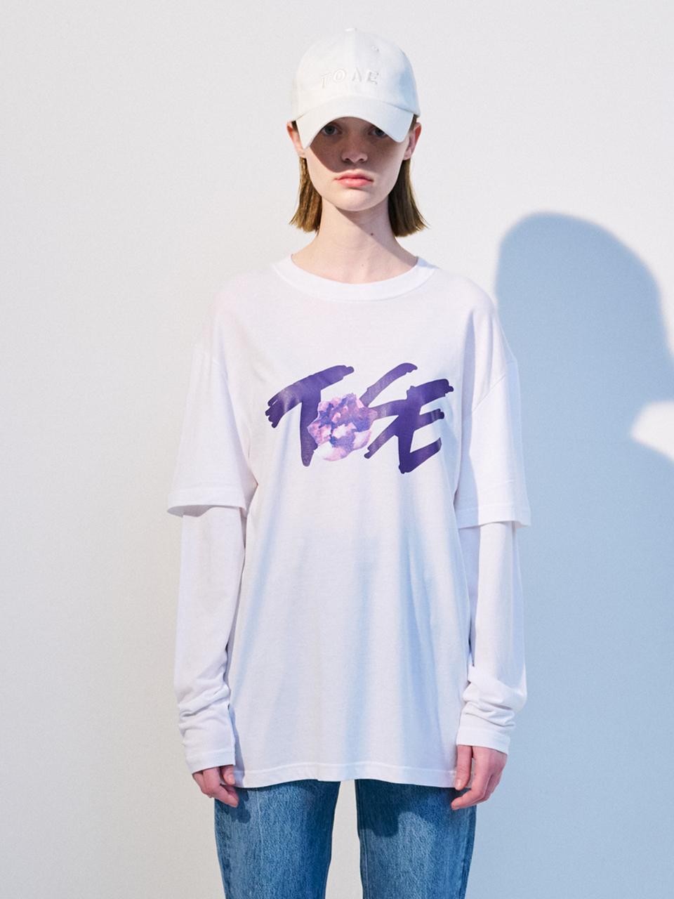 Tosae Layered Floral T-Shirt White White/Free