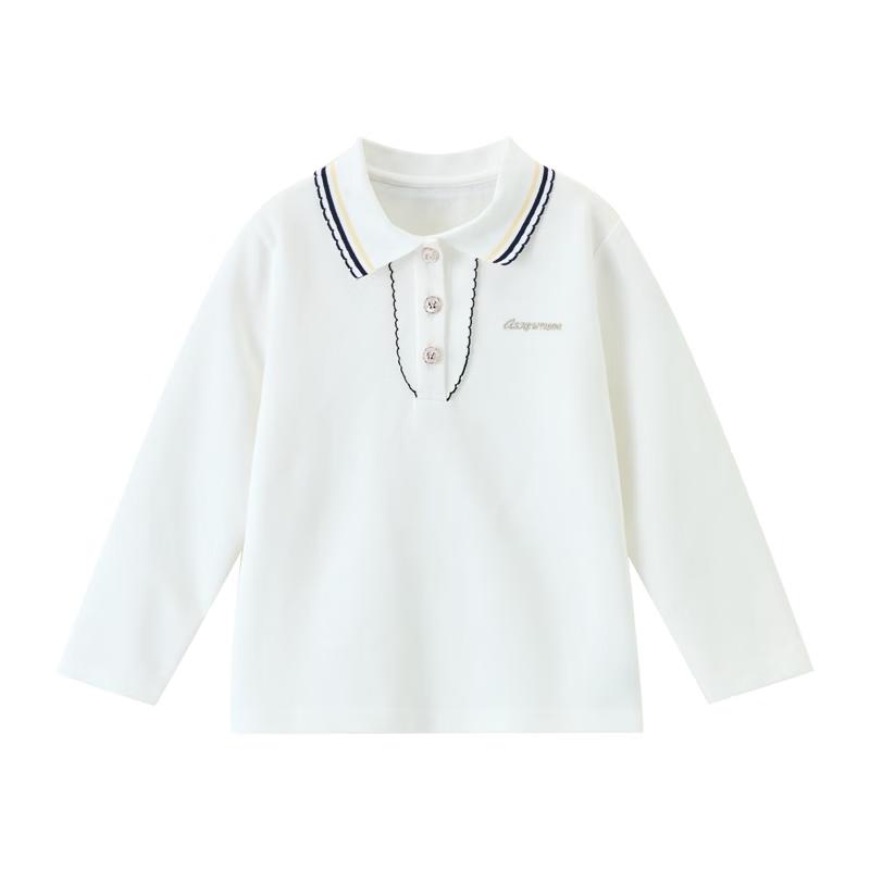 ASK JUNIOR Girls  Polo Collar Long-Sleeve T-Shirt 150