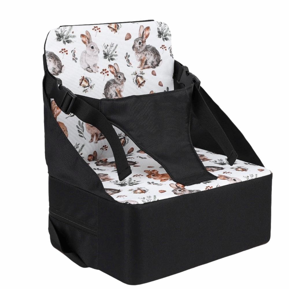 Foldable Kids Booster Seat Mat Cartoon Printed Anti-Slip Booster Seat Pad Toddler Chair Style D