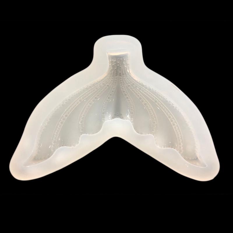 Mermaid Tail Shape DIY Fondant Cake Mold Clay Soft Ceramic Crystal Drop Glue Jewelry Glue Mold