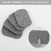 4 Pack Gray BPA-Free Soap Savers Pads for Soap Dish, Non-Slip Soap Holder Pad,Self Draining Soap Bars Holder Pads Suitable for Kitchen Bathroom Shower