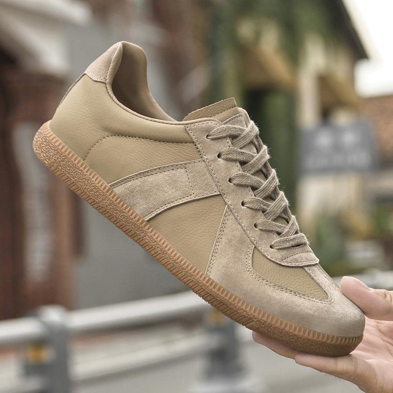 Men's shoes 2025 summer new trend fashion Korean version soft sole high sense lace-up board shoes light and comfortable casual shoes