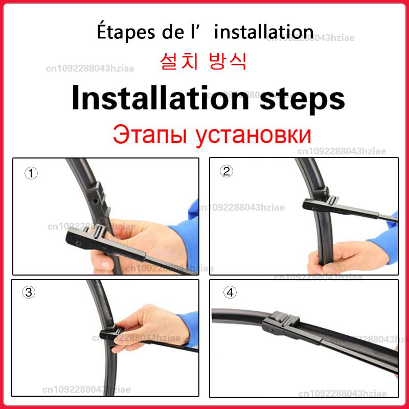 Wiper LHD Front Wiper Blades For Peugeot 407 407 SW 2004 - 2010 Windshield Windscreen Window Car Rain Brushes 28"+28"