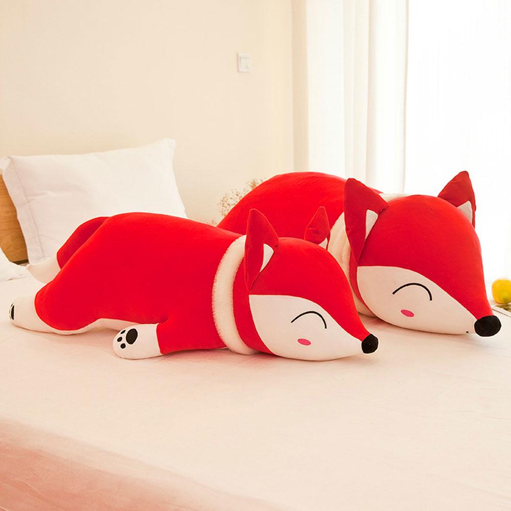 35/50/60cm Kawaii Simulation Fox Soft Stuffed Plush Toy Sleeping Doll Home Pillow Xmas Birthday Gift
