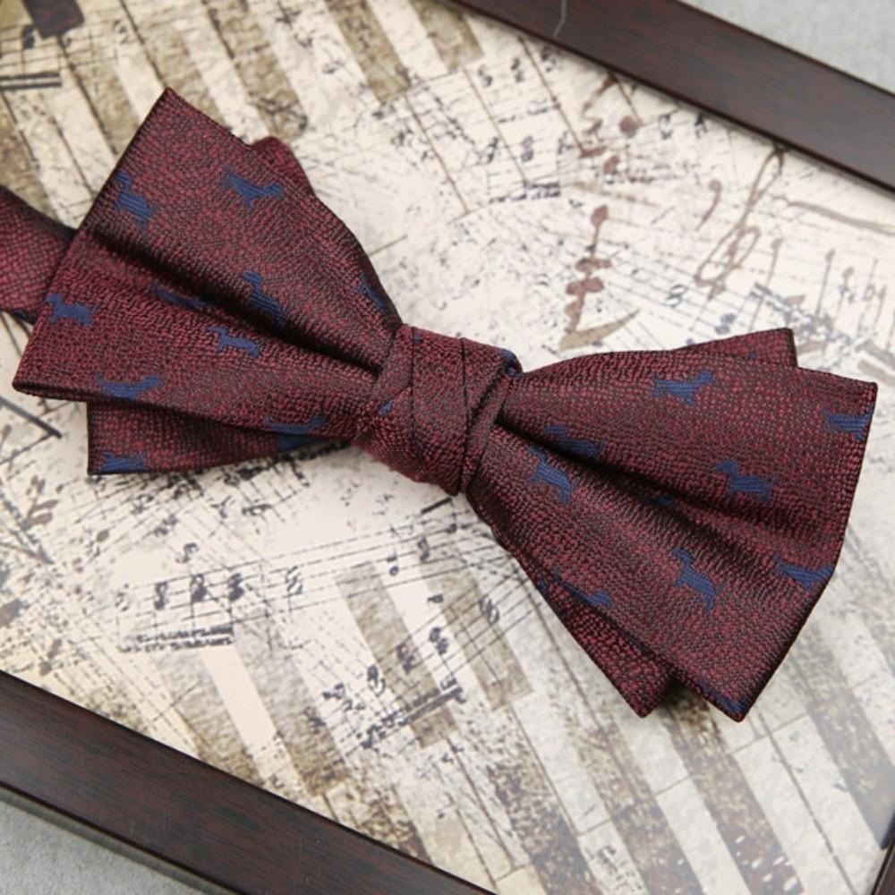 Soft Red Serise Bow Tie Bowknot Bridegroom Groomsman Cravat Creative Men Necktie  Chinese Wedding