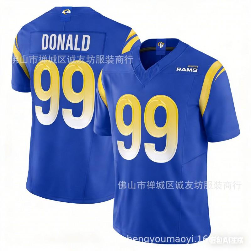 3rd Gen Football Jersey LA Rams 99 Donald Blue Mens Sports Shirt