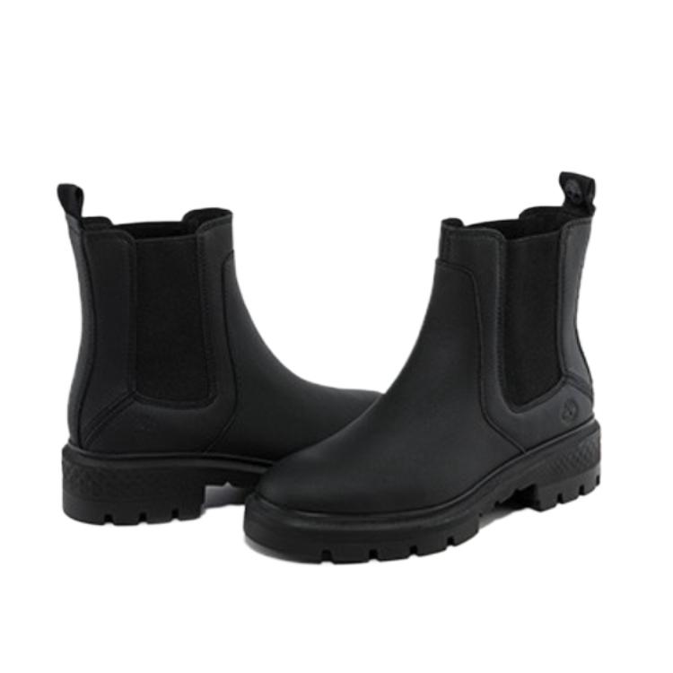 Timberland Slip-Resistant Breathable Casual Mid-Calf Chelsea Boots Women boots Black A5ND7