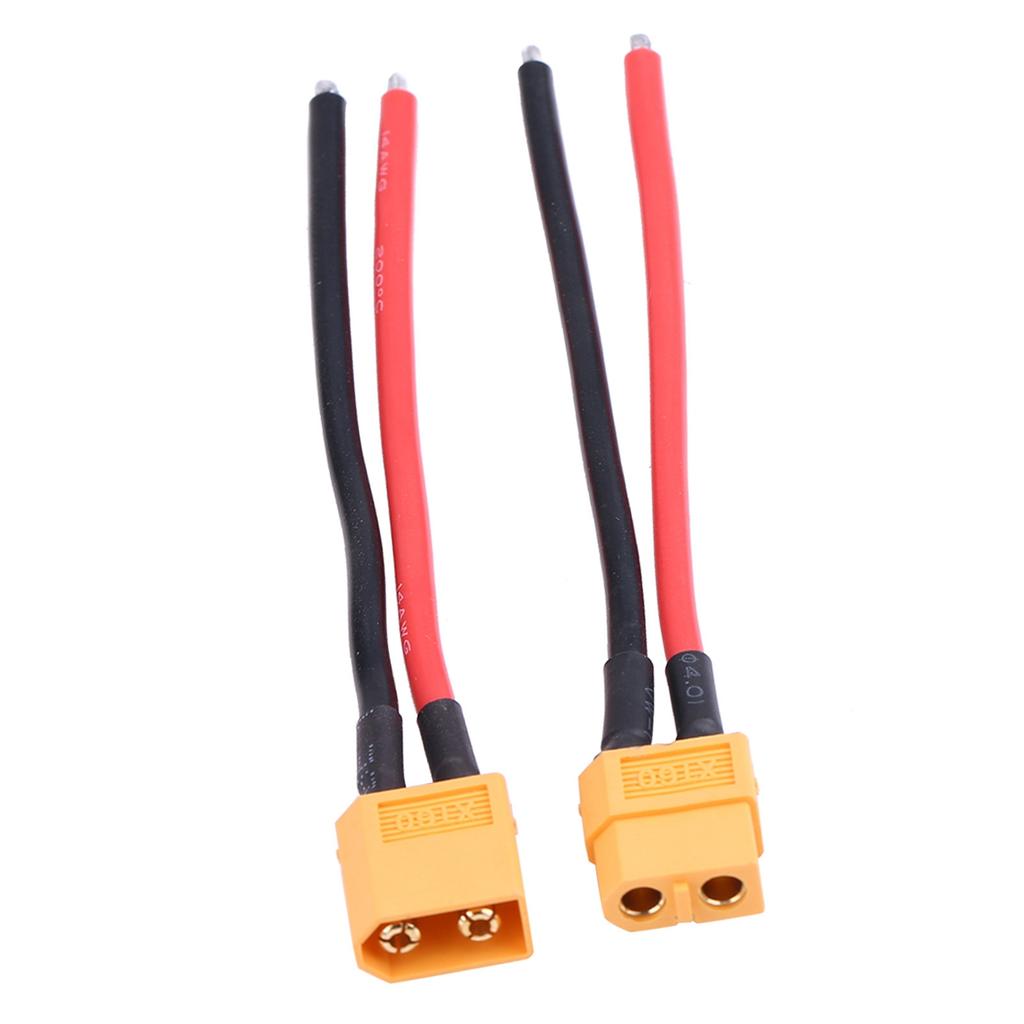 2Pcs Set XT60 Female, Adapter 14AWG Silicone Cable xt 60 connectors Male Connector stecker xt60 kabel Wire RC Accessory