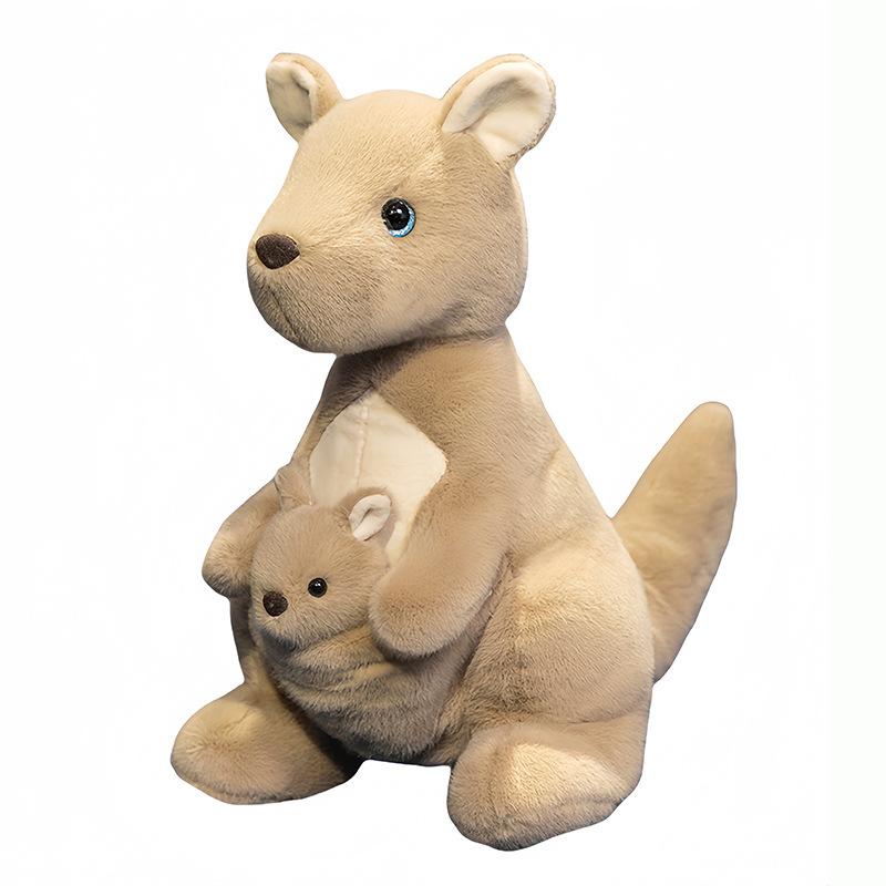 

Simulated Plush Kangaroo Toy Cartoon Animal Doll Room Decoration Festival Gift 22CM