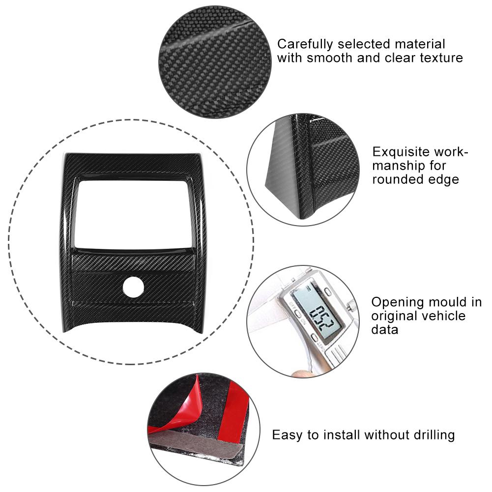 Carbon Fiber Rear A C Outlet Frame Air Vent Trim Cover Fits for M3 M4 F80 F82