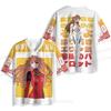 New Anime Neon Genesis Evangelion Rei Ayanami Print Mesh Jersey T-shirt Men Oversized Streetwear V-Neck Casual Short Sleeve Tops
