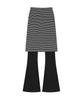 Ordinary Holiday Skirt Layered Jersey Pants [Black]